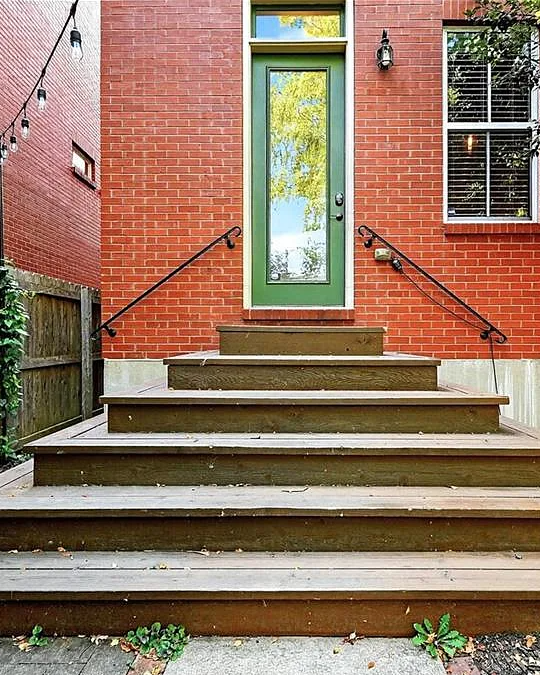 Outdoor steps to backyard
