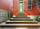 Outdoor steps to backyard
