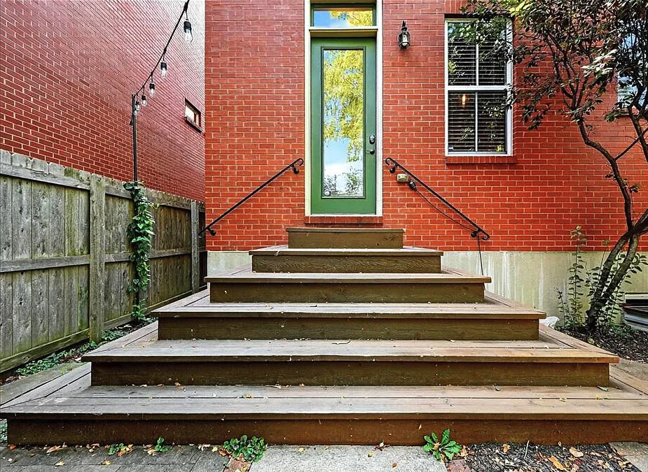 Outdoor steps to backyard